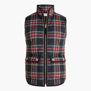 J. Crew Stewart Tartan Puffer Vest